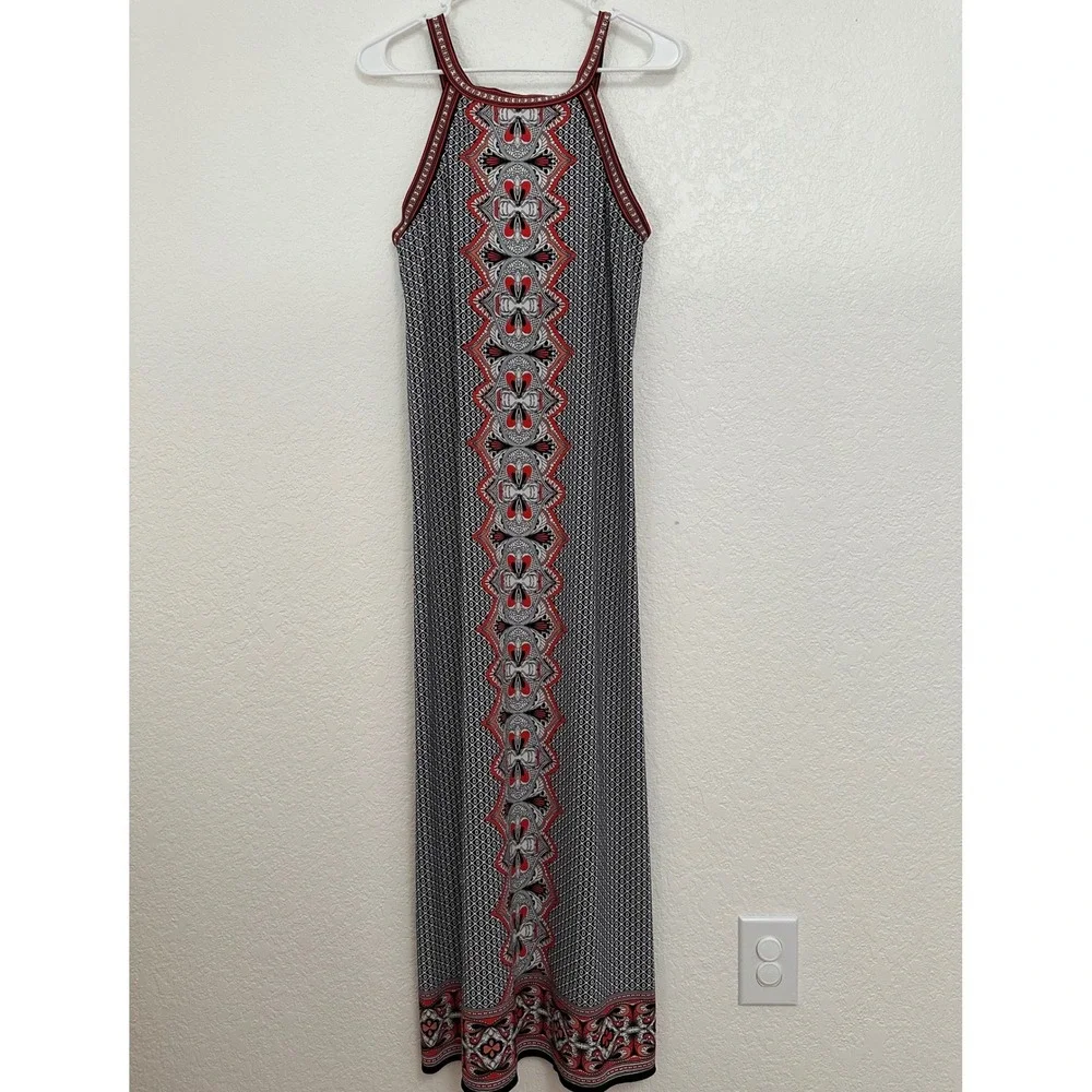 medallion halter maxi dress Kristin Smocked Halter Medallion Maxi